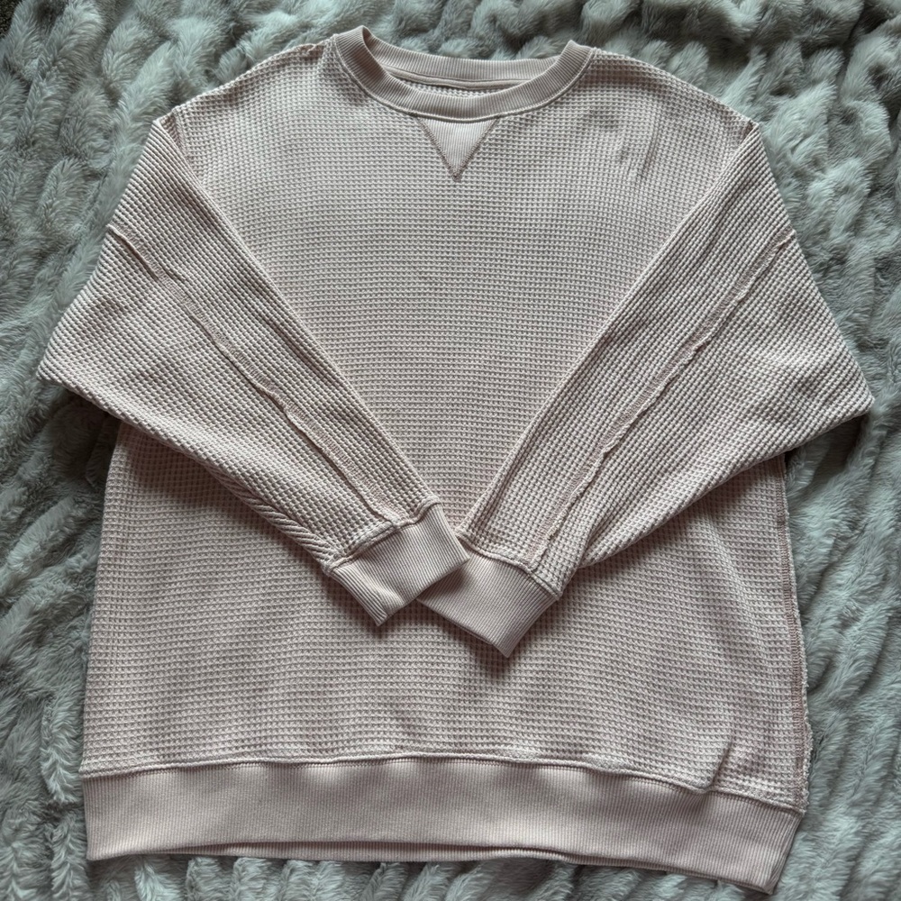 Aerie Oversized Waffle Knit Long Sleeve